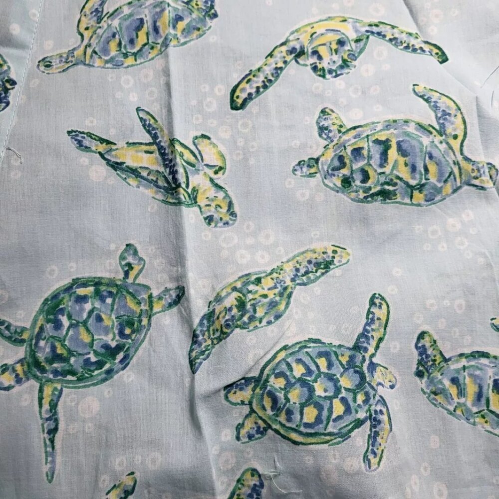 Mahogany Turtle Print Cotton Robe Size S Light Green Kimono Dressing Gown - Picture 9 of 11